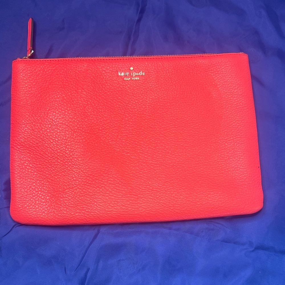 Kate Spade Bold‎ Red Leather Clutch